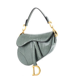 Christian Dior Mini Saddle Handbag Python